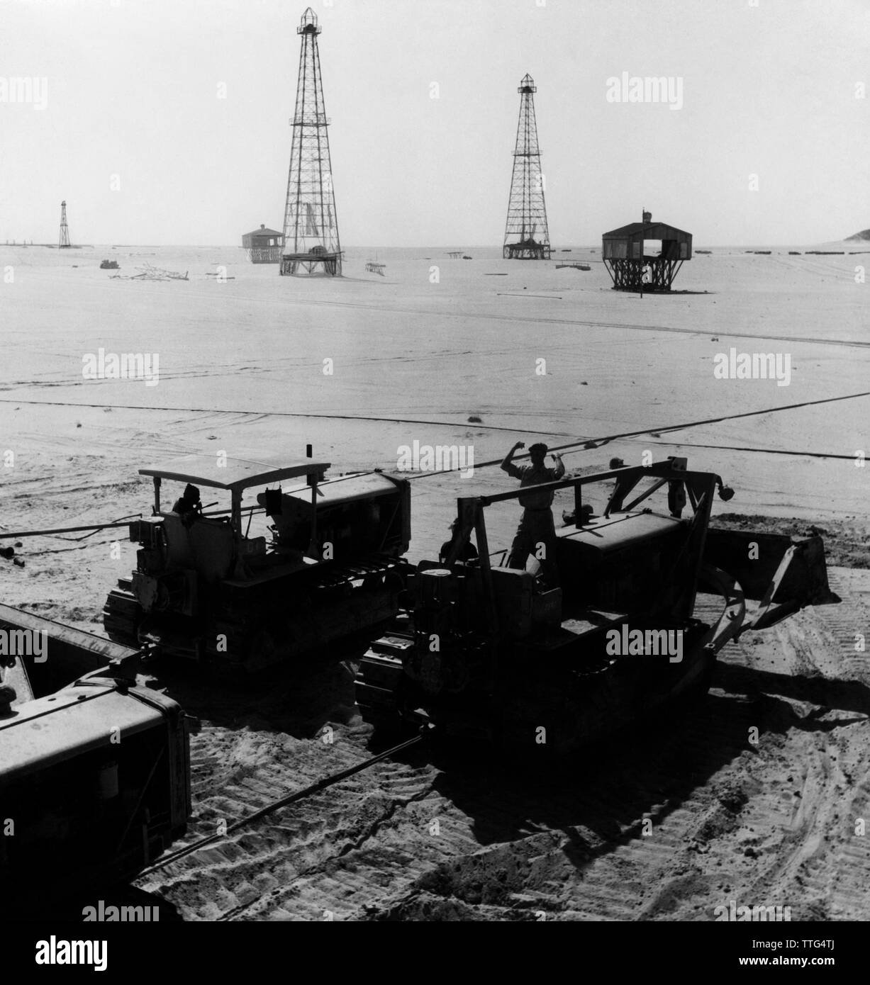 آبار النفط في الكويت 1950